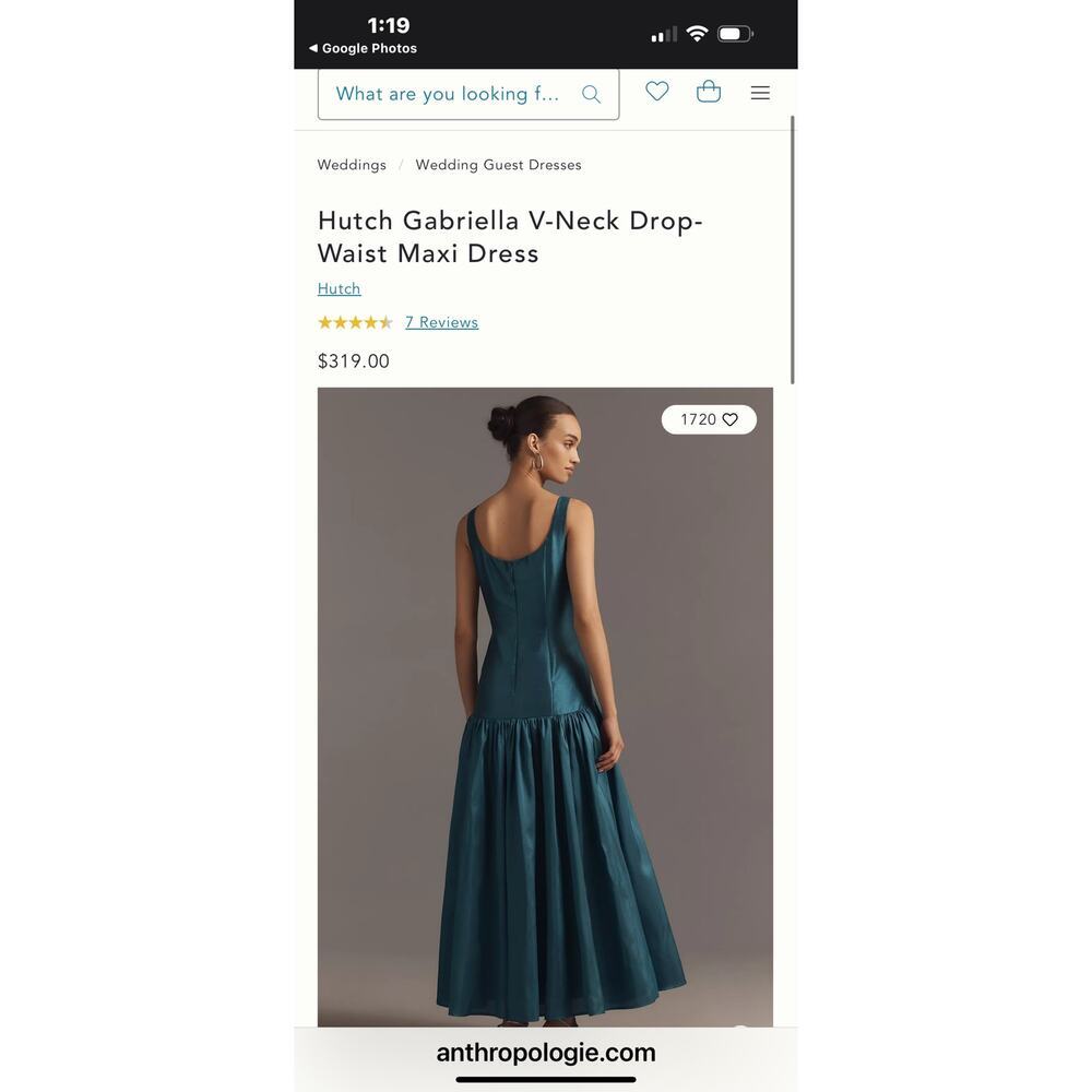 Hutch Women's Gabriella V-Neck Drop Waist Maxi Dress Sleeveless Size 8 NWOT - Picture 8 of 12
